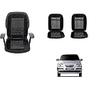 Auto Beast Beaded Plush Velvet Car Seat Cover Cushion for Car Acupressure Massage Comfort Marble Bead Cushion Compatible with Santro| Velvet Cushion(1 Pack_Black)