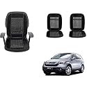 Auto Beast Beaded Plush Velvet Car Seat Cover Cushion for Car Acupressure Massage Comfort Marble Bead Cushion Compatible with City| Velvet Cushion(1 Pack_Black)