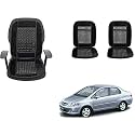 Auto Beast Beaded Plush Velvet Car Seat Cover Cushion for Car Acupressure Massage Comfort Marble Bead Cushion Compatible with Civic| Velvet Cushion(1 Pack_Black)