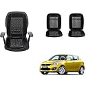 Auto Beast Beaded Plush Velvet Car Seat Cover Cushion for Car Acupressure Massage Comfort Marble Bead Cushion Compatible with Maruti Suzuki Swift Type 4| Velvet Cushion(1 Pack_Black)