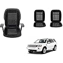 Auto Beast Beaded Plush Velvet Car Seat Cover Cushion for Car Acupressure Massage Comfort Marble Bead Cushion Compatible with Rover FREEER 2| Velvet Cushion(1 Pack_Black)