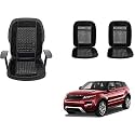 Auto Beast Beaded Plush Velvet Car Seat Cover Cushion for Car Acupressure Massage Comfort Marble Bead Cushion Compatible with Land Range Rover Evoque| Velvet Cushion(1 Pack_Black)