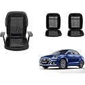 Auto Beast Beaded Plush Velvet Car Seat Cover Cushion for Car Acupressure Massage Comfort Marble Bead Cushion Compatible with Maruti Suzuki Swift Dzire 2020| Velvet Cushion(1 Pack_Black)