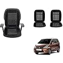 Auto Beast Beaded Plush Velvet Car Seat Cover Cushion for Car Acupressure Massage Comfort Marble Bead Cushion Compatible with Maruti Suzuki Zen Estilo Type 2| Velvet Cushion(1 Pack_Black)