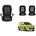 Auto Beast Beaded Plush Velvet Car Seat Cover Cushion for Car Acupressure Massage Comfort Marble Bead Cushion Compatible with Novo Uno | Velvet Cushion(1 Pack_Black)