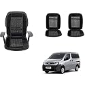 Auto Beast Beaded Plush Velvet Car Seat Cover Cushion for Car Acupressure Massage Comfort Marble Bead Cushion Compatible with Nissan Evalia| Velvet Cushion(1 Pack_Black)