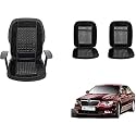 Auto Beast Beaded Plush Velvet Car Seat Cover Cushion for Car Acupressure Massage Comfort Marble Bead Cushion Compatible with Skoda Superb| Velvet Cushion(1 Pack_Black)