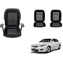Auto Beast Beaded Plush Velvet Car Seat Cover Cushion for Car Acupressure Massage Comfort Marble Bead Cushion Compatible with Amaze 2018| Velvet Cushion(1 Pack_Black)