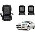 Auto Beast Beaded Plush Velvet Car Seat Cover Cushion for Car Acupressure Massage Comfort Marble Bead Cushion Compatible with Linea Classic| Velvet Cushion(1 Pack_Black)