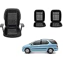 Auto Beast Beaded Plush Velvet Car Seat Cover Cushion for Car Acupressure Massage Comfort Marble Bead Cushion Compatible with Tata Indigo Marina| Velvet Cushion(1 Pack_Black)