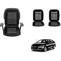 Auto Beast Beaded Plush Velvet Car Seat Cover Cushion for Car Acupressure Massage Comfort Marble Bead Cushion Compatible with Elantra 2018| Velvet Cushion(1 Pack_Black)