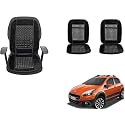Auto Beast Beaded Plush Velvet Car Seat Cover Cushion for Car Acupressure Massage Comfort Marble Bead Cushion Compatible with Avventura | Velvet Cushion(1 Pack_Black)