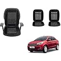 Auto Beast Beaded Plush Velvet Car Seat Cover Cushion for Car Acupressure Massage Comfort Marble Bead Cushion Compatible with F.i.g.o... | Velvet Cushion(1 Pack_Black)
