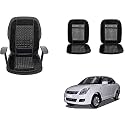 Auto Beast Beaded Plush Velvet Car Seat Cover Cushion for Car Acupressure Massage Comfort Marble Bead Cushion Compatible with Maruti Suzuki Swift Dzire Type 1| Velvet Cushion(1 Pack_Black)