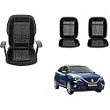 Auto Beast Beaded Plush Velvet Car Seat Cover Cushion for Car Acupressure Massage Comfort Marble Bead Cushion Compatible with Maruti Suzuki Baleno 2020| Velvet Cushion(1 Pack_Black)