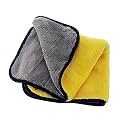 Auto Beast Microfiber Cleaning Cloth for car | Cleaning Cloth for Kitchen &amp; Home | 800GSM Multipurpose Cloths - Automotive Microfiber Towels (40x40cm_1Pack_Yellow &amp; Grey)