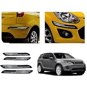 auto beast rubber car bumper protector guard with doublechrome strip compatible with discovery sport car  car bumper protector set 4