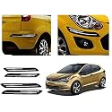 Auto Beast Rubber Car Bumper Protector Guard with DoubleChrome Strip Compatible with Tata Altroz Car | Car Bumper Protector Set 4