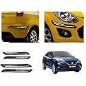 Auto Beast Rubber Car Bumper Protector Guard with DoubleChrome Strip Compatible with Maruti Suzuki Baleno 2020 Car | Car Bumper Protector Set 4