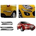 Auto Beast Rubber Car Bumper Protector Guard with DoubleChrome Strip Compatible with optra SRV Car | Car Bumper Protector Set 4