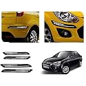 Auto Beast Rubber Car Bumper Protector Guard with DoubleChrome Strip Compatible with Compatible withd Fiesta Classic Car | Car Bumper Protector Set 4