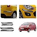 Auto Beast Rubber Car Bumper Protector Guard with DoubleChrome Strip Compatible with Eon Car | Car Bumper Protector Set 4