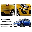 Auto Beast Rubber Car Bumper Protector Guard with DoubleChrome Strip Compatible with Maruti Suzuki Ignis 2020 Car | Car Bumper Protector Set 4