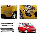Auto Beast Rubber Car Bumper Protector Guard with DoubleChrome Strip Compatible with Maruti Suzuki Zen Estilo Type 1 Car | Car Bumper Protector Set 4