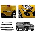 Auto Beast Rubber Car Bumper Protector Guard with DoubleChrome Strip Compatible with Hummer H2 Car | Car Bumper Protector Set 4