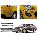 Auto Beast Rubber Car Bumper Protector Guard with DoubleChrome Strip Compatible with Maruti Suzuki Ciaz Car | Car Bumper Protector Set 4