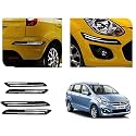 Auto Beast Rubber Car Bumper Protector Guard with DoubleChrome Strip Compatible with Maruti Suzuki Ertiga Type 2 Car | Car Bumper Protector Set 4