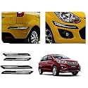 Auto Beast Rubber Car Bumper Protector Guard with DoubleChrome Strip Compatible with Maruti Suzuki Ertiga 2018 Car | Car Bumper Protector Set 4