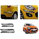 Auto Beast Rubber Car Bumper Protector Guard with DoubleChrome Strip Compatible with Maruti Suzuki Celerio X Car | Car Bumper Protector Set 4