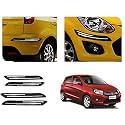 Auto Beast Rubber Car Bumper Protector Guard with DoubleChrome Strip Compatible with Maruti Suzuki Celerio Car | Car Bumper Protector Set 4
