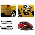 Auto Beast Rubber Car Bumper Protector Guard with DoubleChrome Strip Compatible with Maruti Suzuki Baleno RS 2019 Car | Car Bumper Protector Set 4