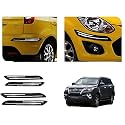 Auto Beast Rubber Car Bumper Protector Guard with DoubleChrome Strip Compatible with Toyota Fotuner 2017 Car | Car Bumper Protector Set 4