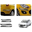Auto Beast Rubber Car Bumper Protector Guard with DoubleChrome Strip Compatible with Compatible withd Ikon Car | Car Bumper Protector Set 4