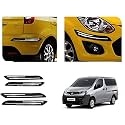 Auto Beast Rubber Car Bumper Protector Guard with DoubleChrome Strip Compatible with Evalia Car | Car Bumper Protector Pack of 4