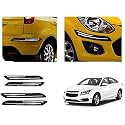 Auto Beast Rubber Car Bumper Protector Guard with DoubleChrome Strip Compatible with Cruze LS Car | Car Bumper Protector Set 4