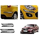 Auto Beast Rubber Car Bumper Protector Guard with DoubleChrome Strip Compatible with Skoda Superb Car | Car Bumper Protector Set 4