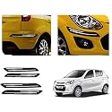 Auto Beast Rubber Car Bumper Protector Guard with DoubleChrome Strip Compatible with Maruti Suzuki Alto 800 Car | Car Bumper Protector Set 4