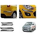 Auto Beast Rubber Car Bumper Protector Guard with DoubleChrome Strip Compatible with Maruti Suzuki Versa Car | Car Bumper Protector Set 4