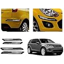 Auto Beast Rubber Car Bumper Protector Guard with DoubleChrome Strip Compatible with Discovery Sport Car | Car Bumper Protector Set 4