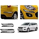 Auto Beast Rubber Car Bumper Protector Guard with DoubleChrome Strip Compatible with KIa Carnival Car | Car Bumper Protector Set 4