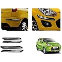 Auto Beast Rubber Car Bumper Protector Guard with DoubleChrome Strip Compatible with Maruti Suzuki Alto 800 2016 Car | Car Bumper Protector Set 4