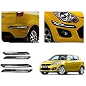 Auto Beast Rubber Car Bumper Protector Guard with DoubleChrome Strip Compatible with Maruti Suzuki Swift Type 4 Car | Car Bumper Protector Set 4