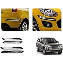 Auto Beast Rubber Car Bumper Protector Guard with DoubleChrome Strip Compatible with Freelander 2 Car | Car Bumper Protector Set 4