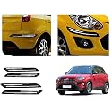 Auto Beast Rubber Car Bumper Protector Guard with DoubleChrome Strip Compatible with Toyota Urban Cruiser Car | Car Bumper Protector Set 4