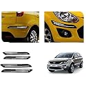 Auto Beast Rubber Car Bumper Protector Guard with DoubleChrome Strip Compatible with Tata Hexa Car | Car Bumper Protector Set 4