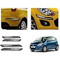 Auto Beast Rubber Car Bumper Protector Guard with DoubleChrome Strip Compatible with Maruti Suzuki Ritz Type 1 Car | Car Bumper Protector Set 4
